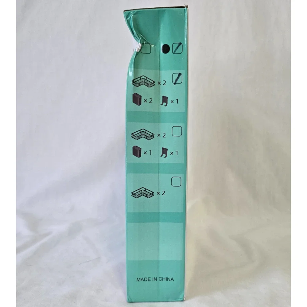 Metal Corner Shower Caddy Black Suitable for Multiple Spaces 2 In Box New